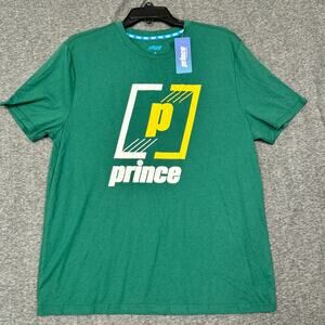 Prince Pickle‎ Ball Mens T-Shirt Size Medium Green Short Sleeve Crew Neck New